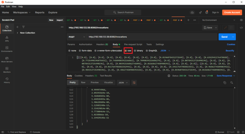 External Invocation of Tensorflow-serving:8080 interface